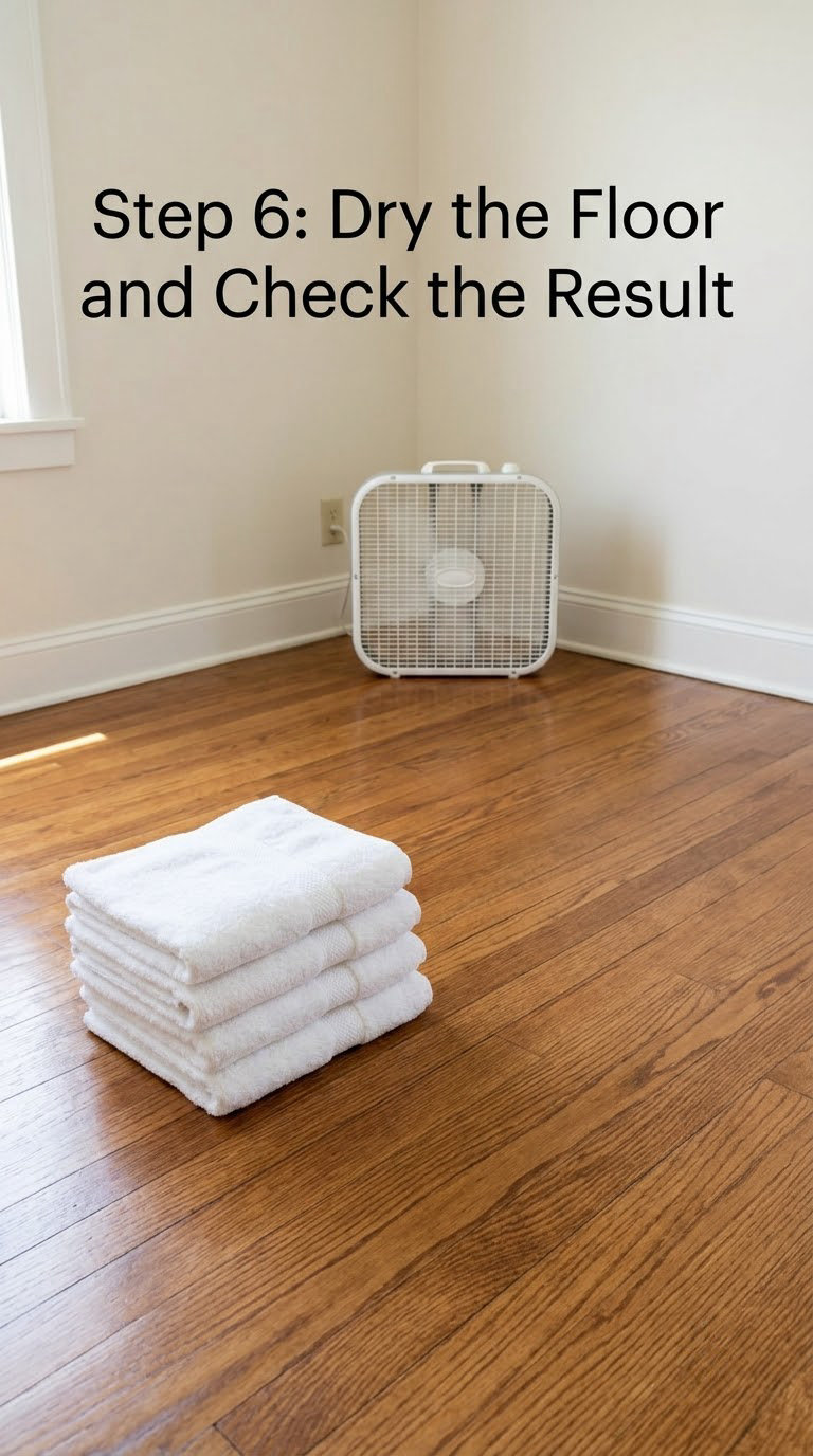 Step 6: Dry the Floor and Check the Result