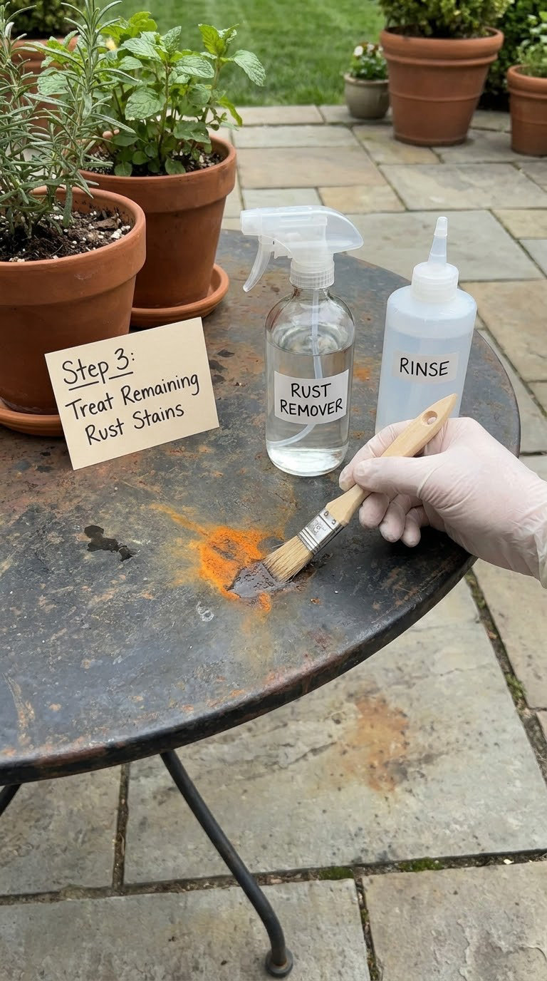 Step 3: Treat Remaining Rust Stains