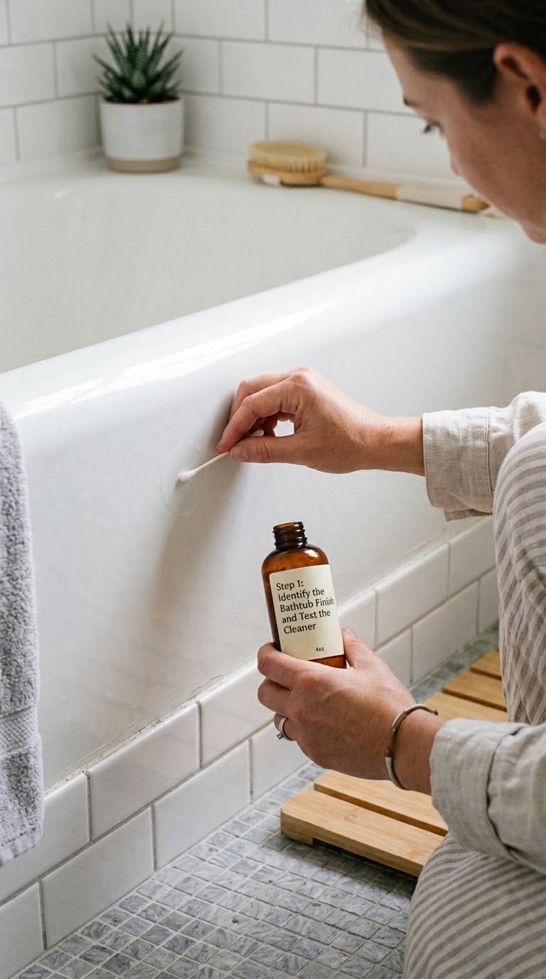 Step 1: Identify the Bathtub Finish and Test the Cleaner