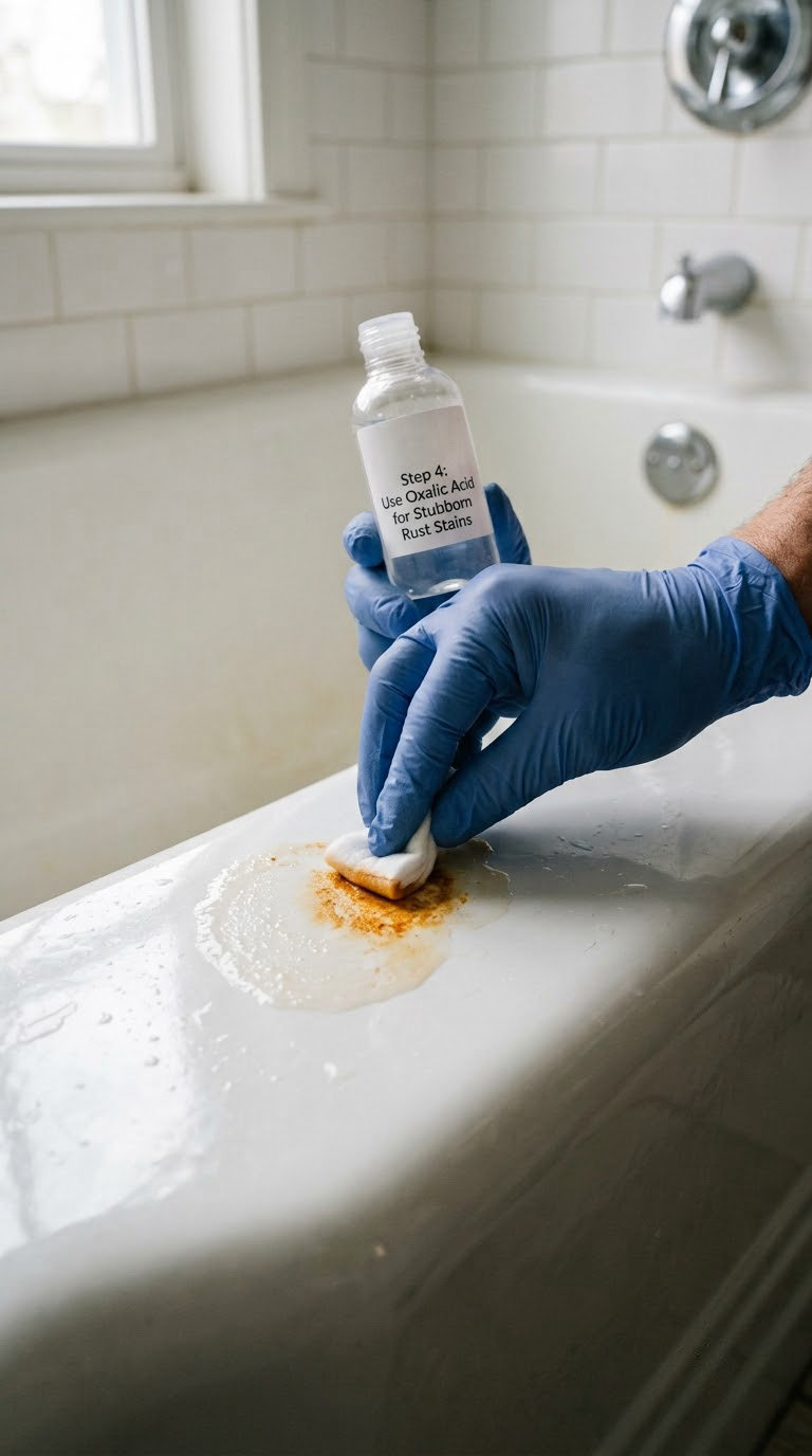 Step 4: Use Oxalic Acid for Stubborn Rust Stains