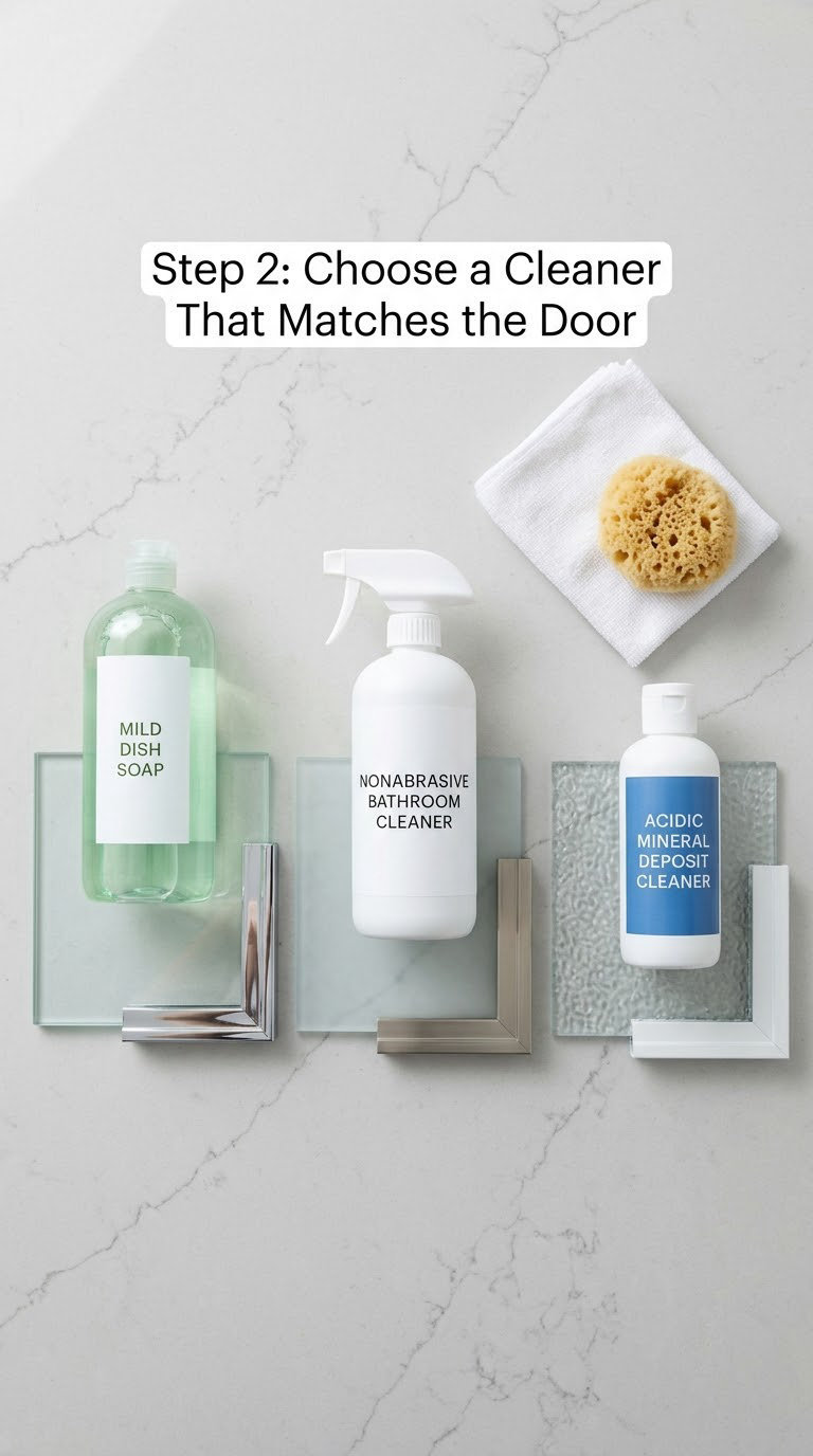 Step 2: Choose a Cleaner That Matches the Door