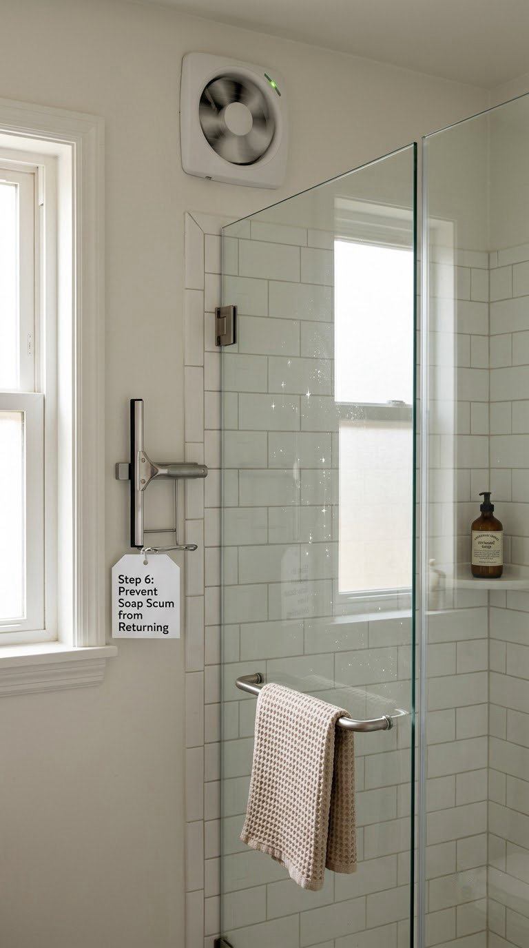 Step 6: Prevent Soap Scum from Returning