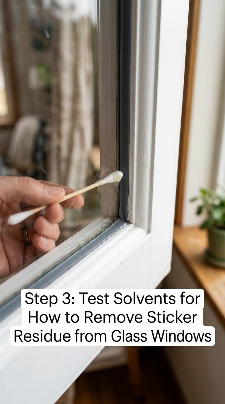 Step 3: Test Solvents for How to Remove Sticker Residue from Glass Windows
