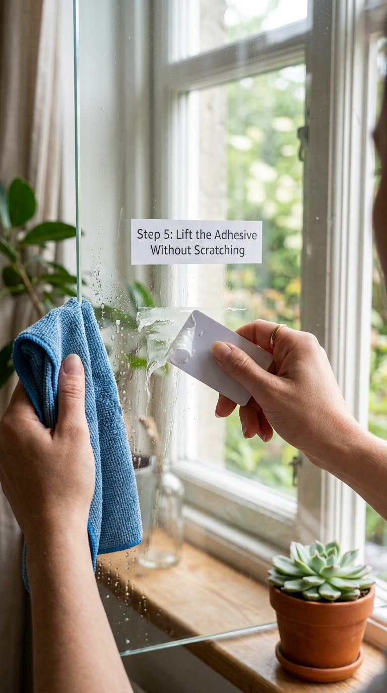 Step 5: Lift the Adhesive Without Scratching