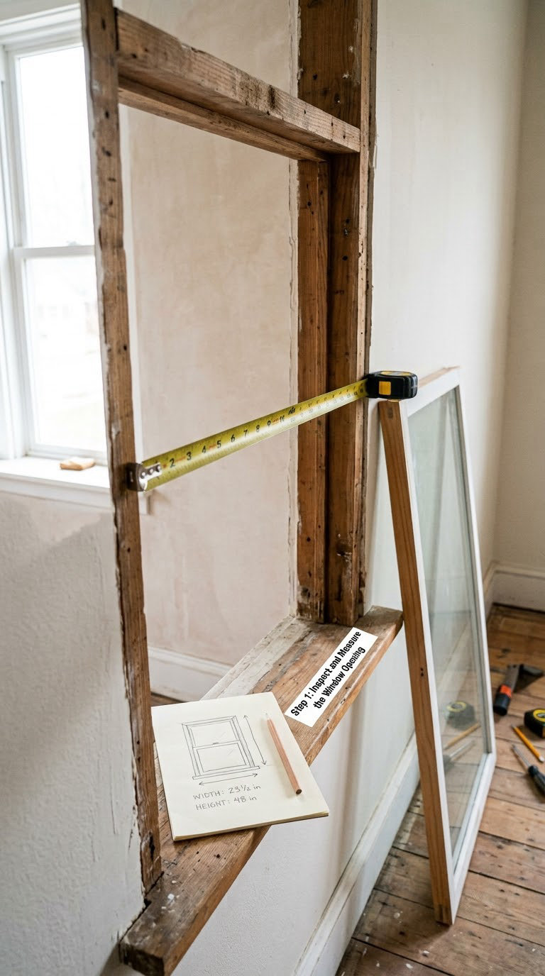 Step 1: Inspect and Measure the Window Opening