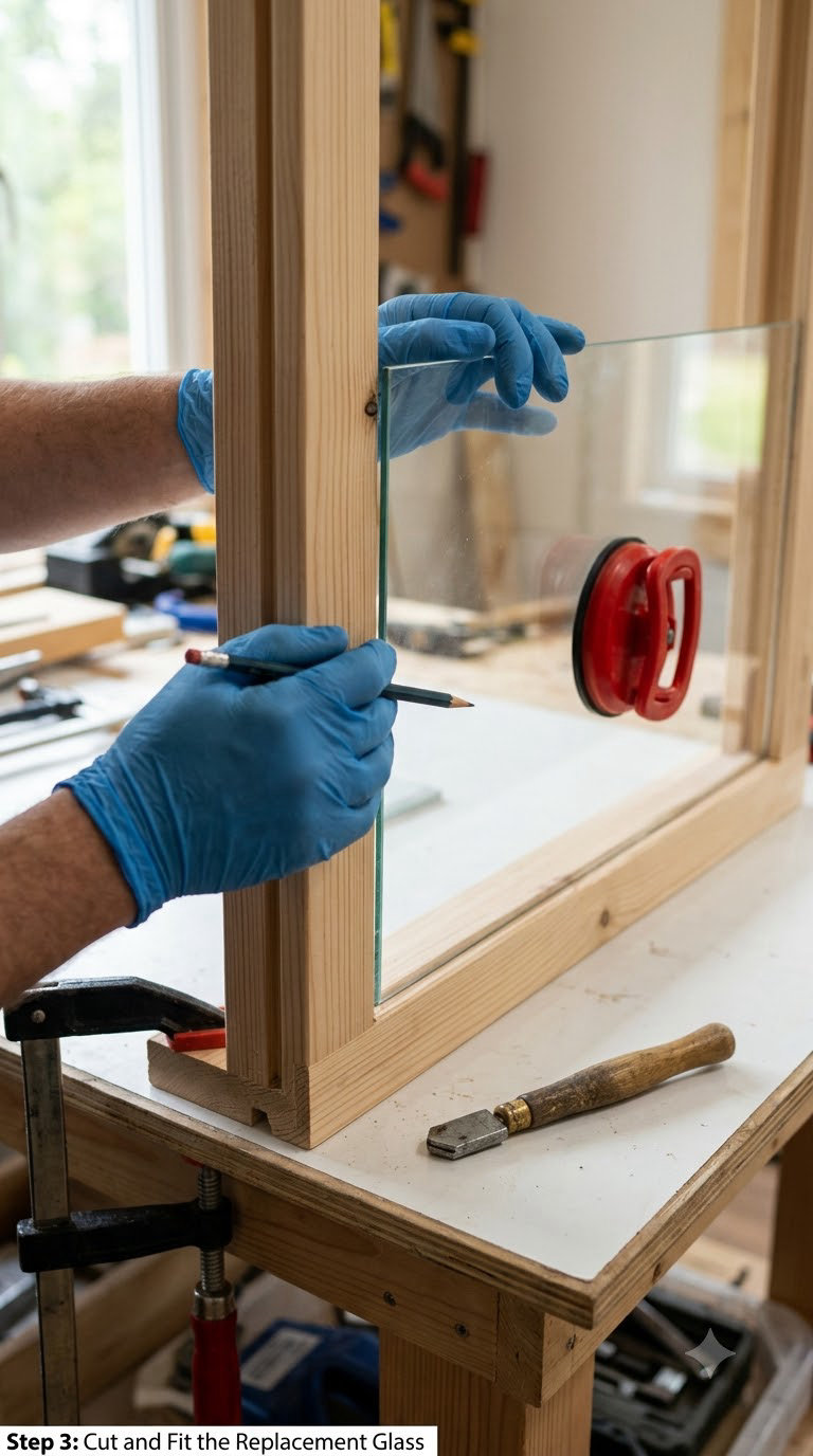 Step 3: Cut and Fit the Replacement Glass