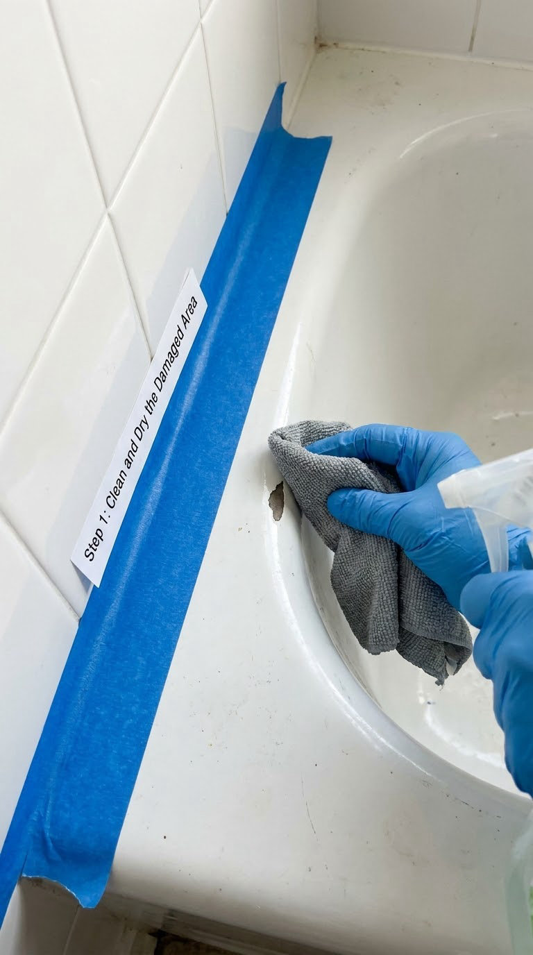 Step 1: Clean and Dry the Damaged Area