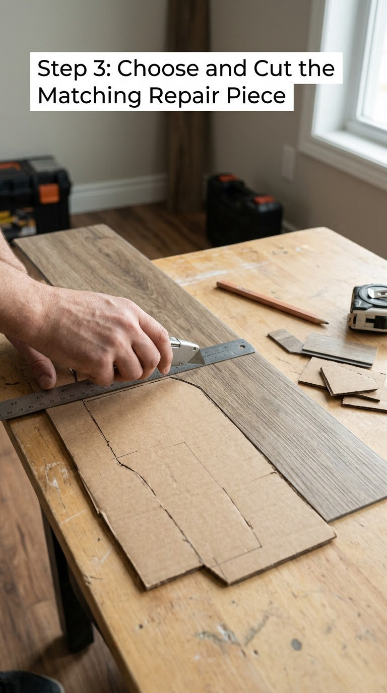 Step 3: Choose and Cut the Matching Repair Piece