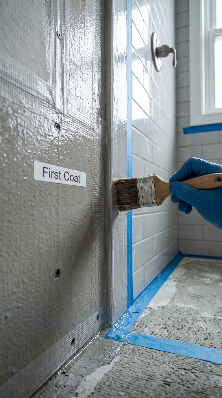 Step 6: Seal the Leaking Shower Pan with Membrane or Sealant
