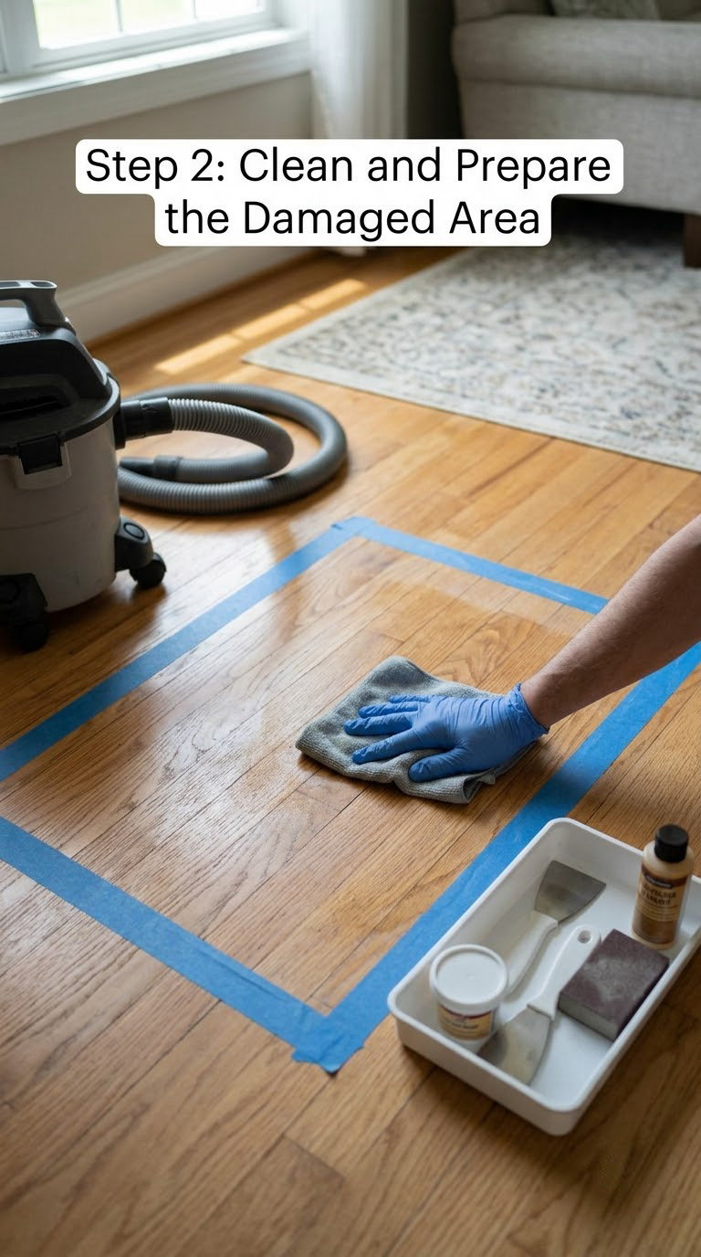 Step 2: Clean and Prepare the Damaged Area
