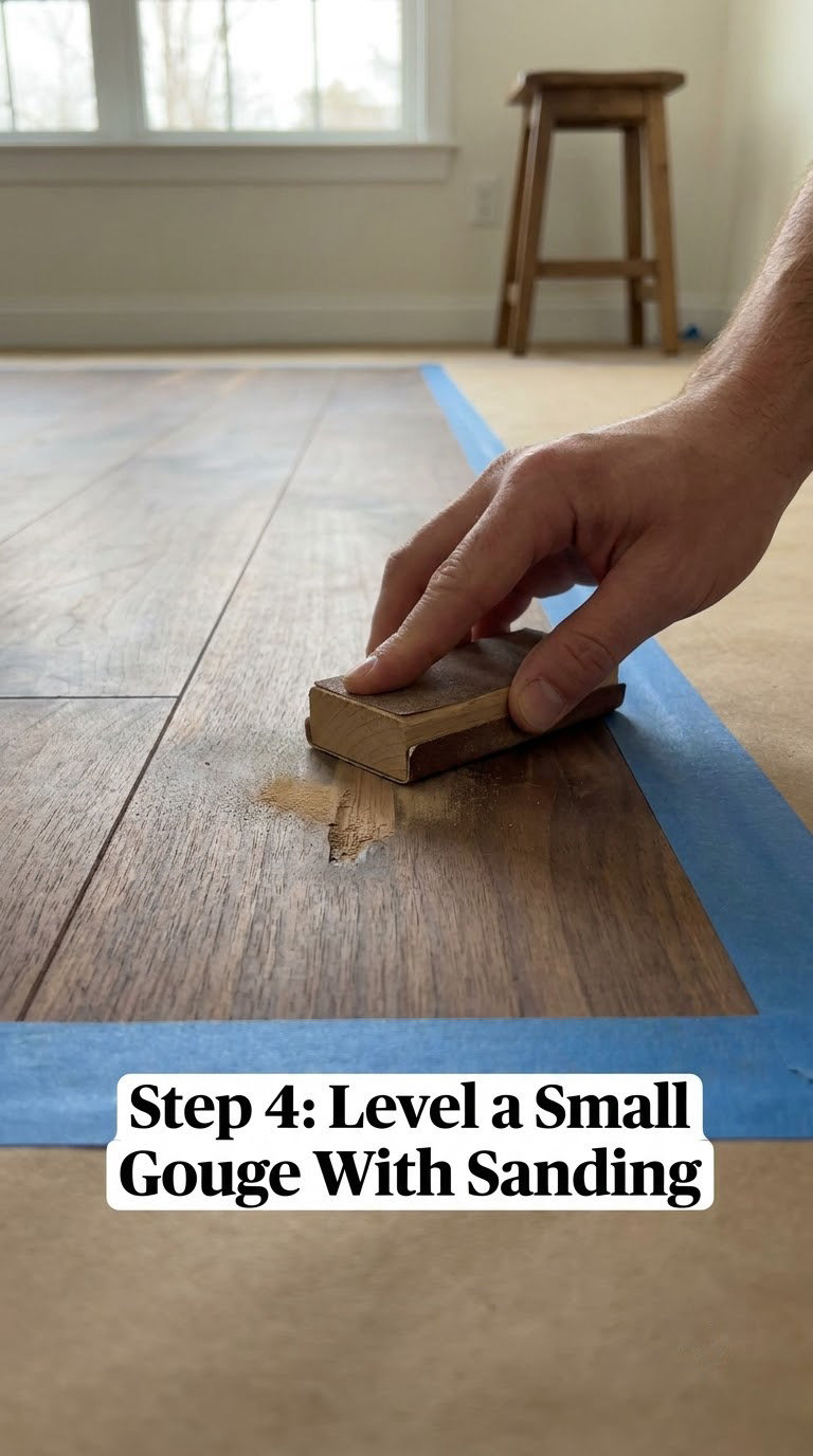 Step 4: Level a Small Gouge With Sanding