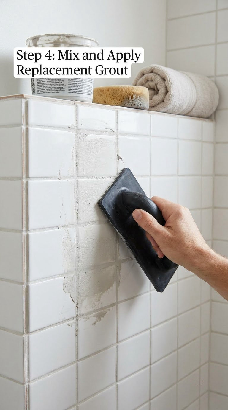 Step 4: Mix and Apply Replacement Grout