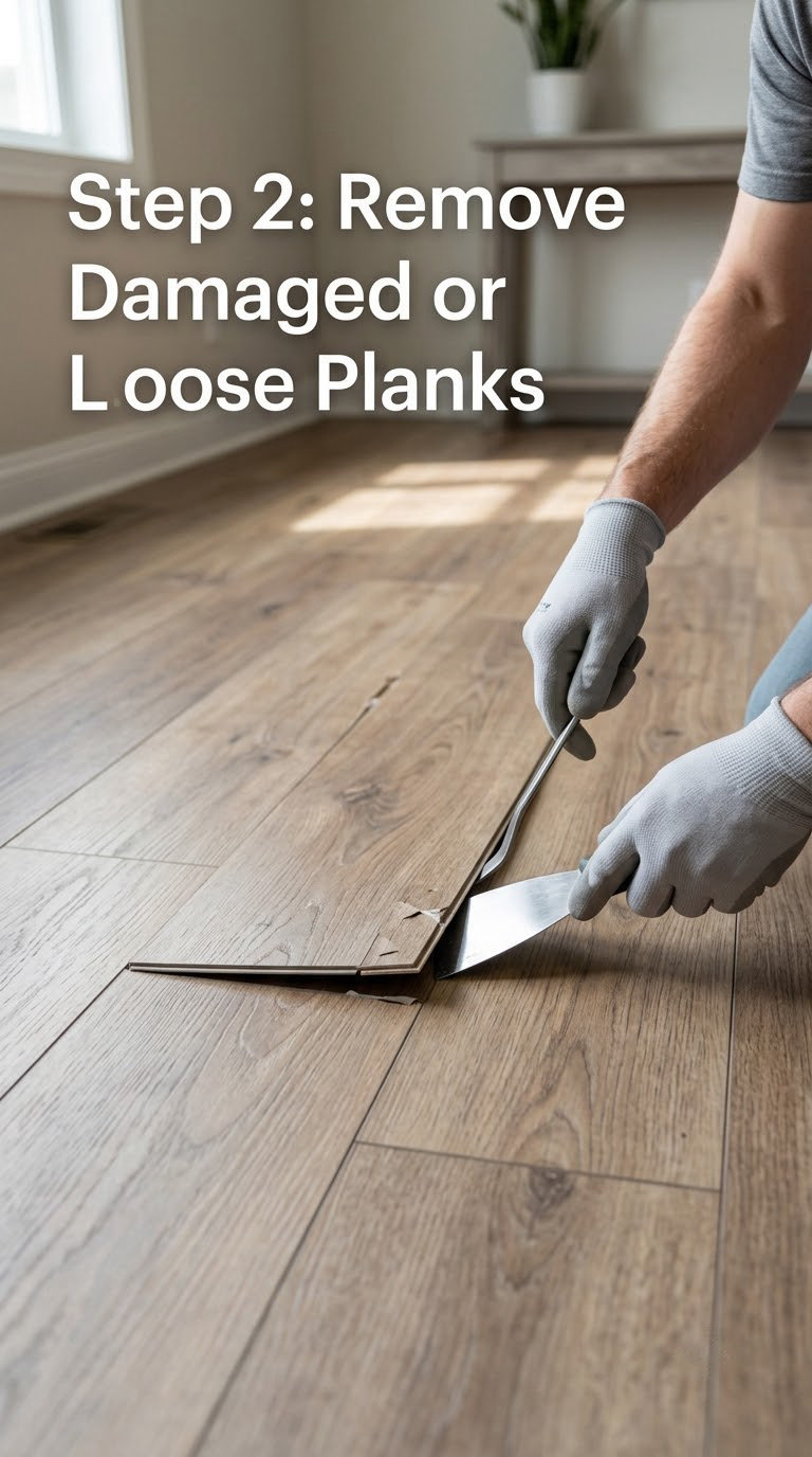 Step 2: Remove Damaged or Loose Planks