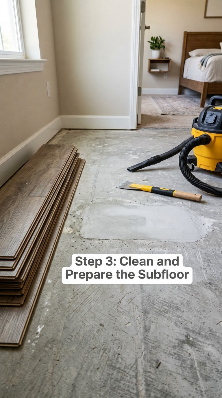 Step 3: Clean and Prepare the Subfloor