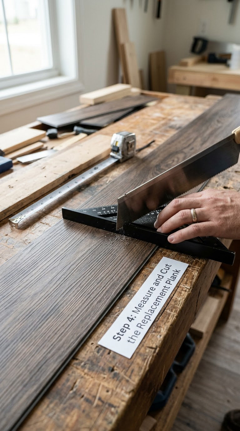 Step 4: Measure and Cut the Replacement Plank