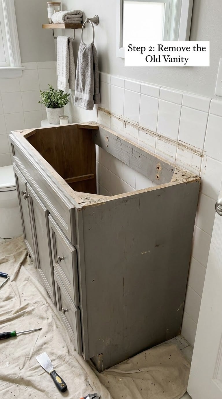 Step 2: Remove the Old Vanity
