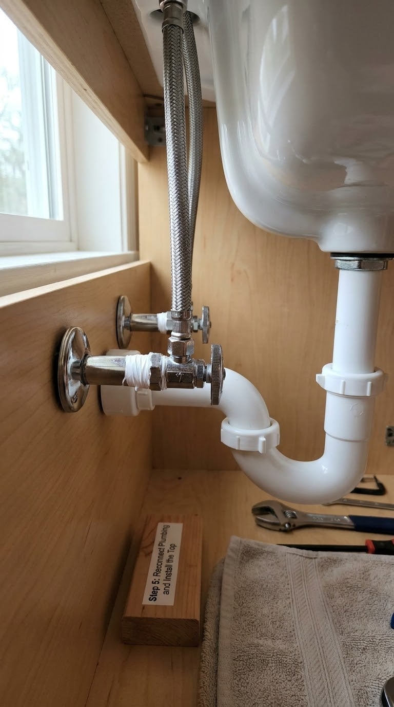 Step 5: Reconnect Plumbing and Install the Top