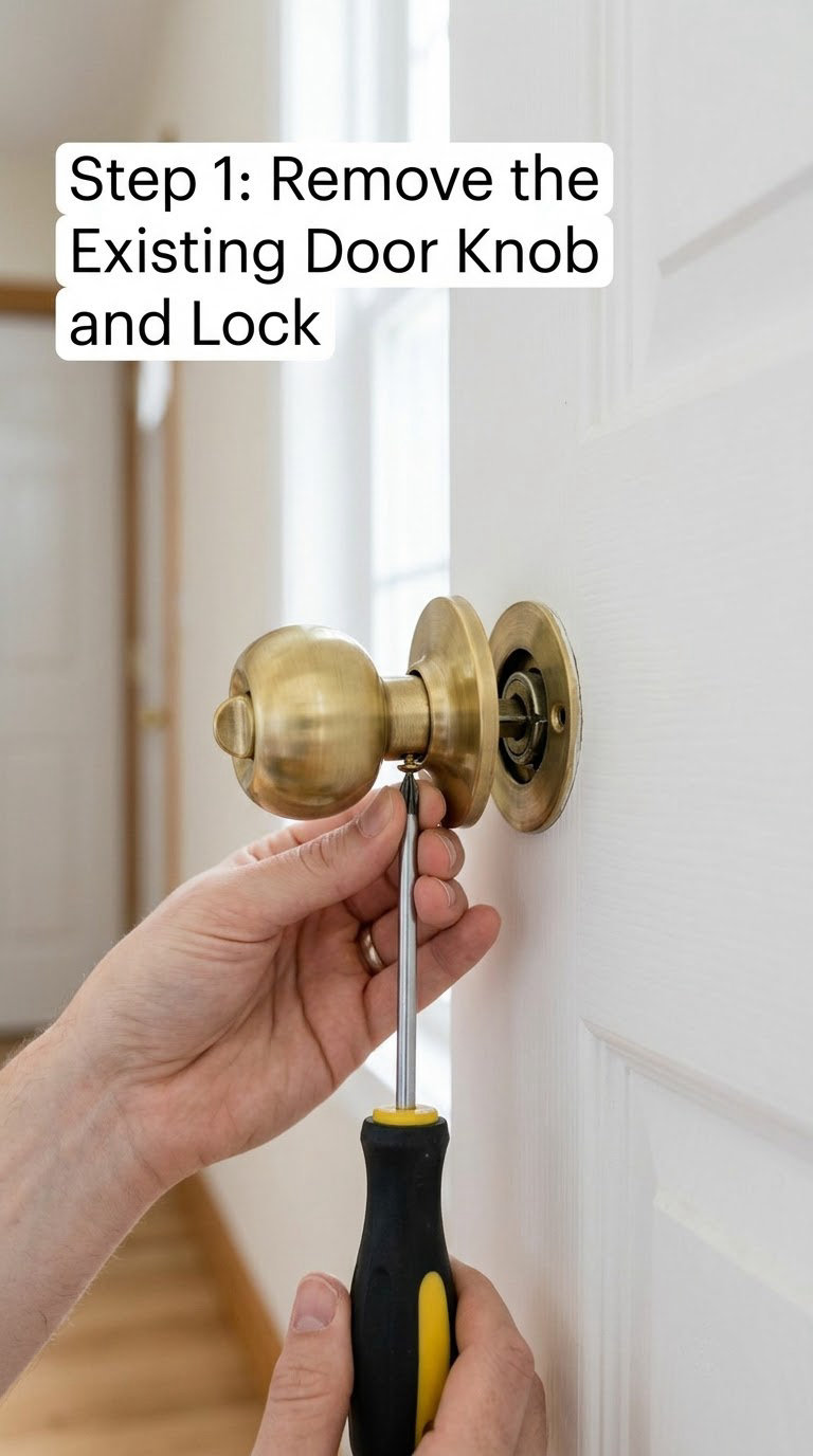 Step 1: Remove the Existing Door Knob and Lock
