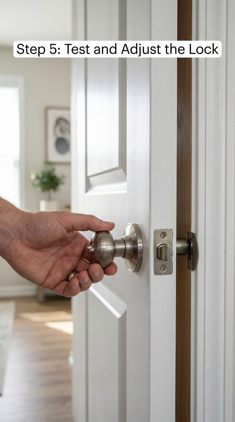Step 5: Test and Adjust the Lock