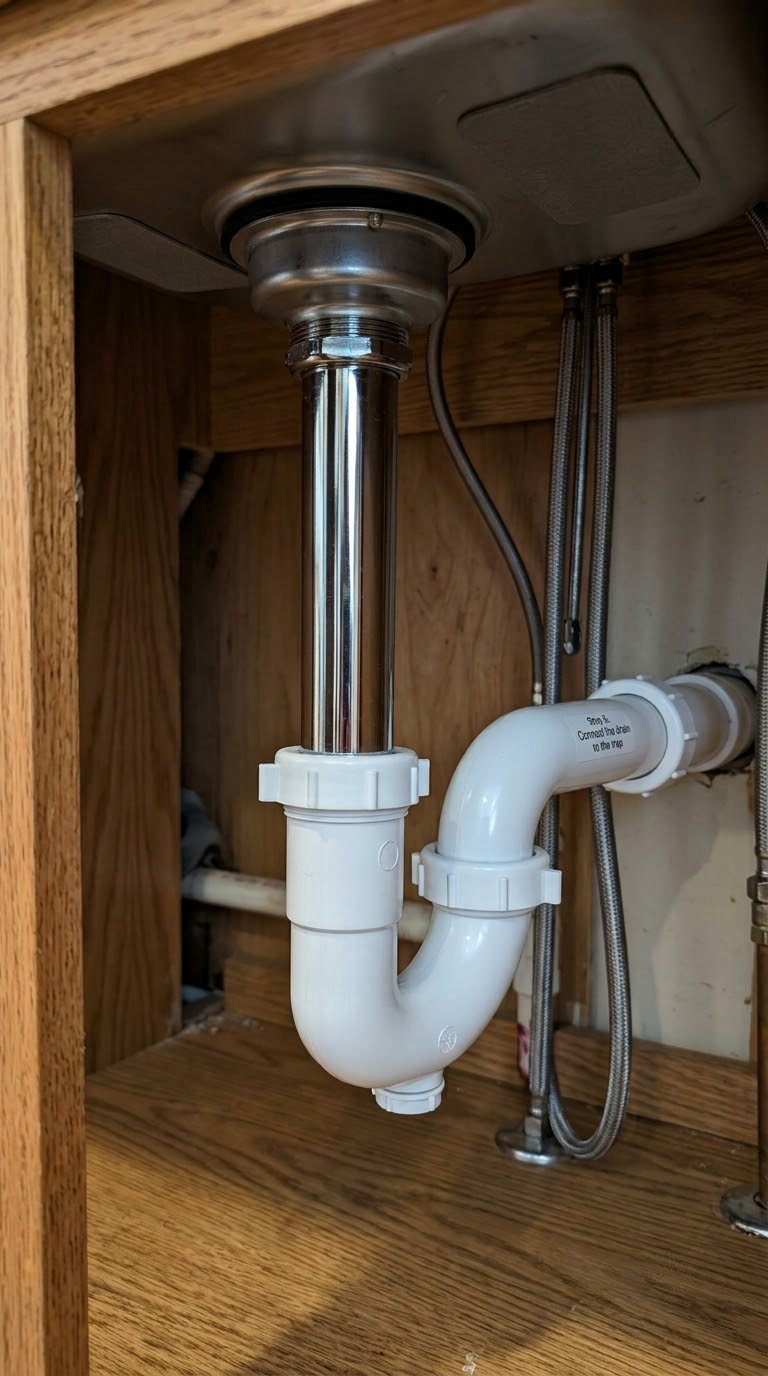 Step 5: Connect the drain to the trap