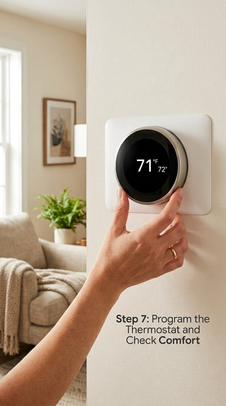 Step 7: Program the Thermostat and Check Comfort