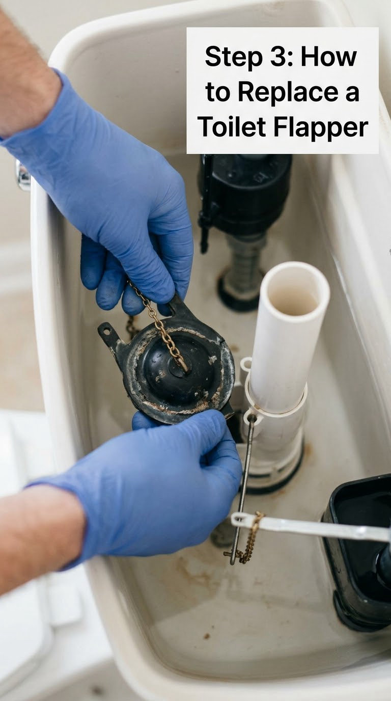 Step 3: How to Replace a Toilet Flapper