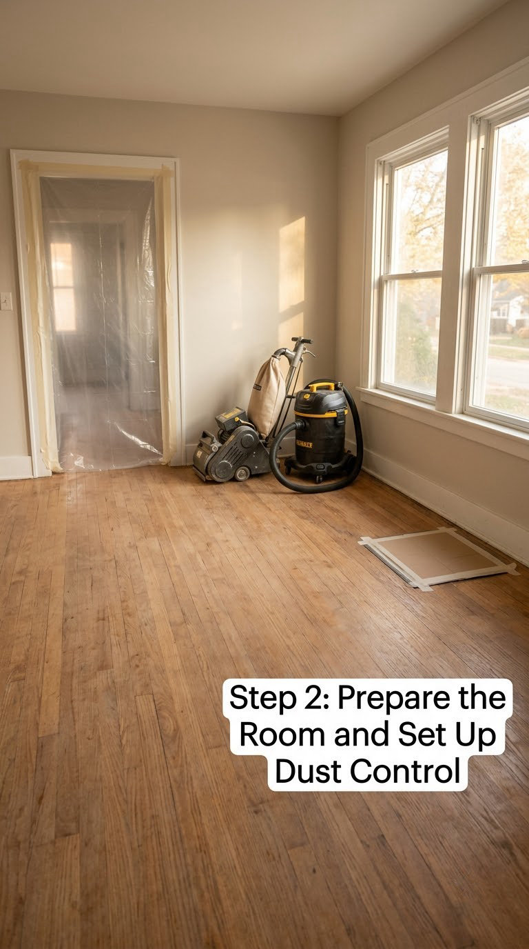 Step 2: Prepare the Room and Set Up Dust Control