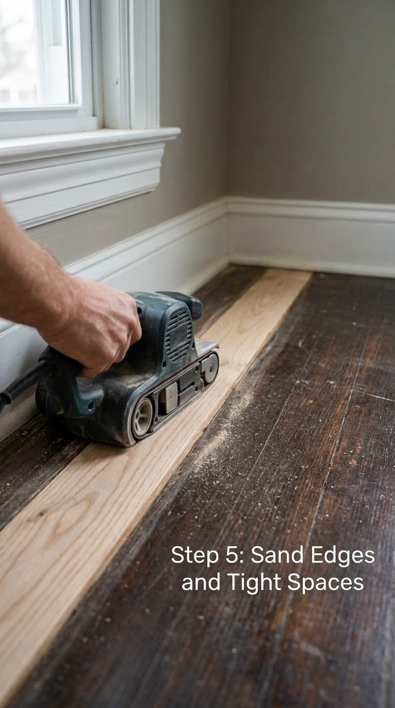 Step 5: Sand Edges and Tight Spaces