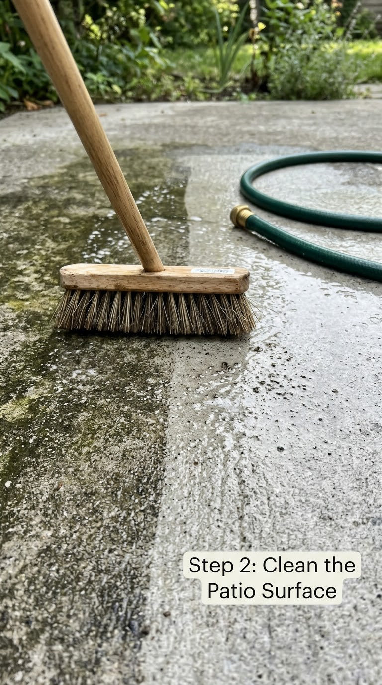 Step 2: Clean the Patio Surface