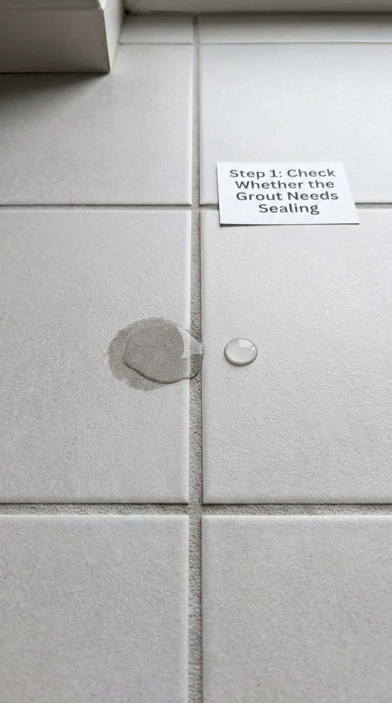 Step 1: Check Whether the Grout Needs Sealing