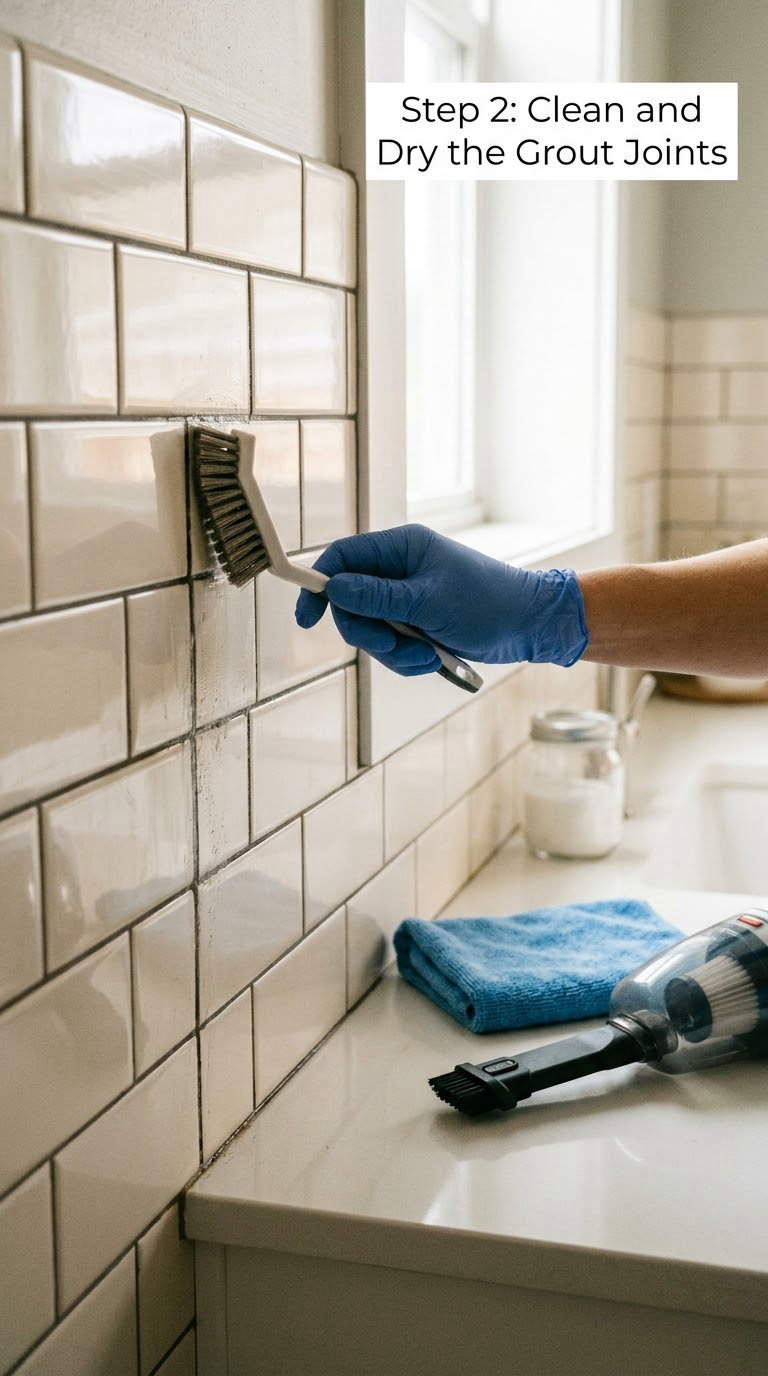 Step 2: Clean and Dry the Grout Joints