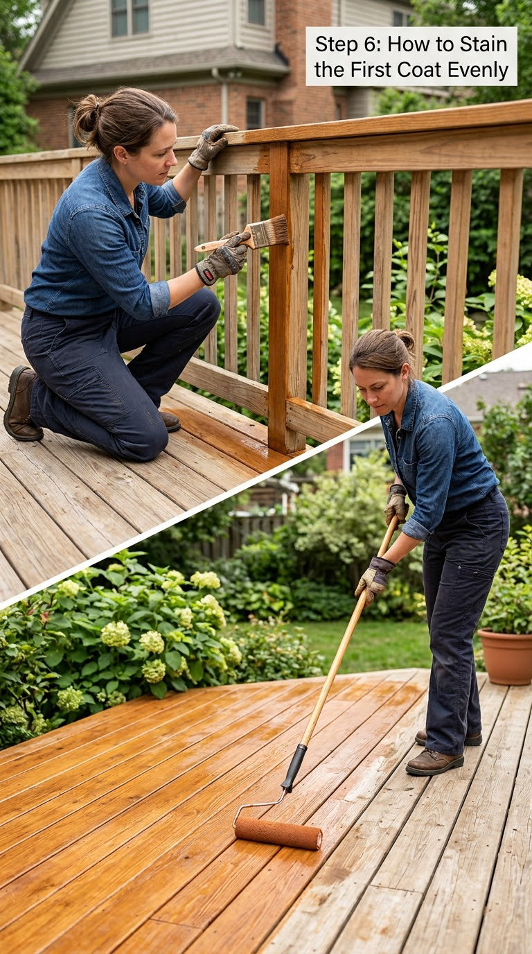 Step 6: How to Stain the First Coat Evenly
